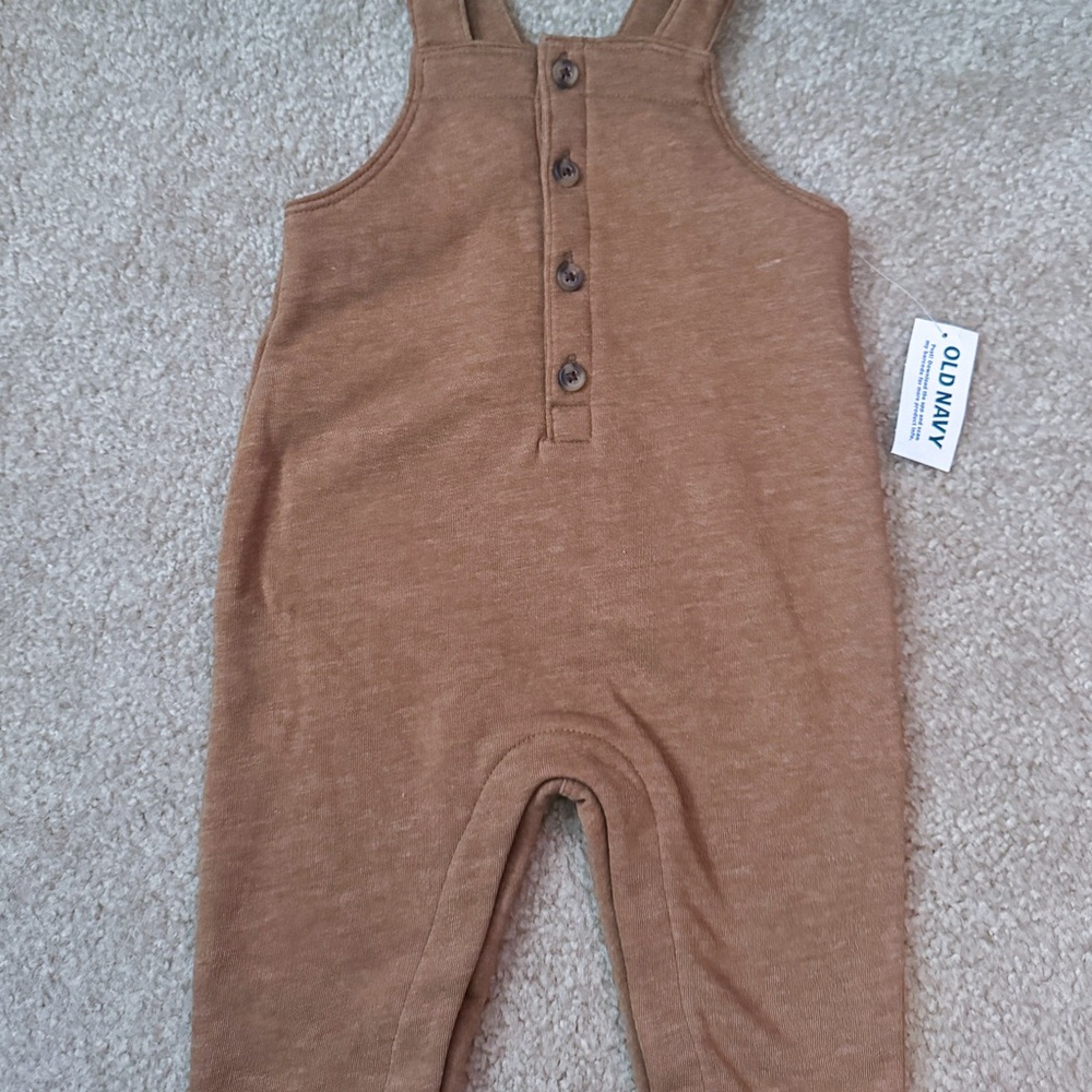 Old Navy Button-Front Overalls NWT 6-12 M